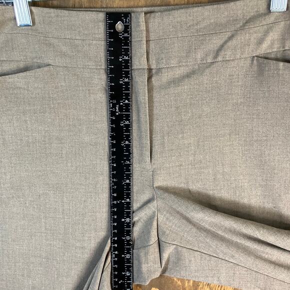 Ann Taylor Womens Pants Brown Curvy Minimalist Workwear Wide Leg Stretch 12 - Picture 7 of 12